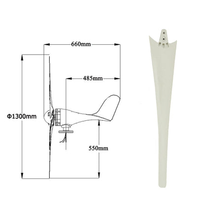 Small Wind Turbine Power Generator For Home 6000W