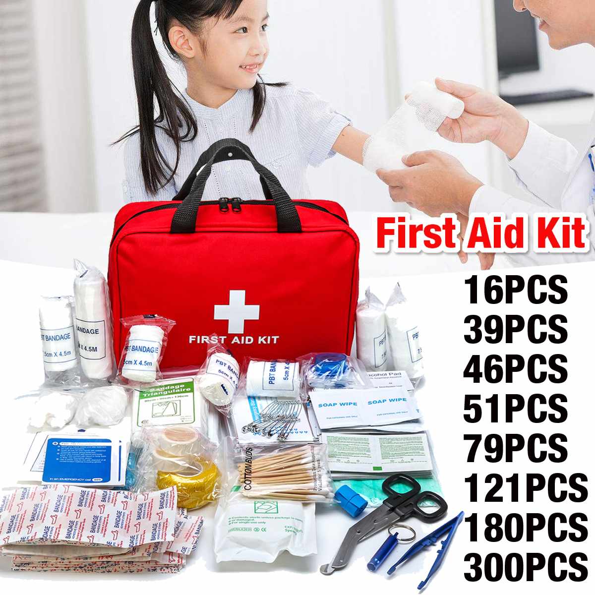 Premium Portable First Aid Medical Kit