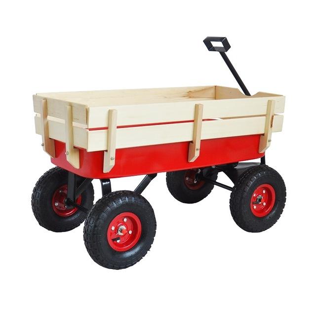 Heavy Duty Outdoor Foldable Kids Red Wagon