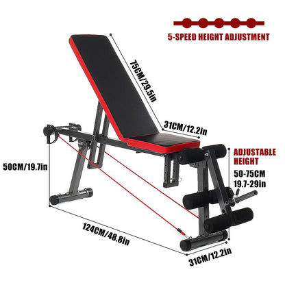 Adjustable Weight Lifting Dumbbell Workout Folding Bench