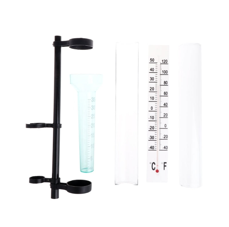 All In One Decorative Garden Rain Gauge Weather Instrument