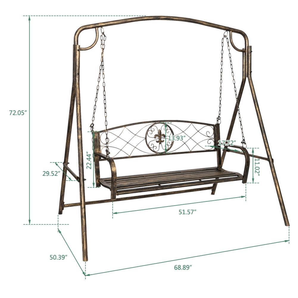 Premium Outdoor Backyard Porch Patio Swing Bench