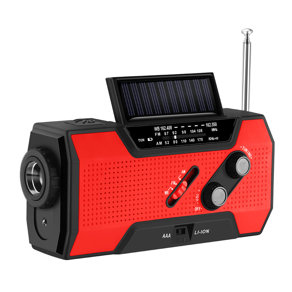 Solar Powered Emergency Hand Crank Survival Radio