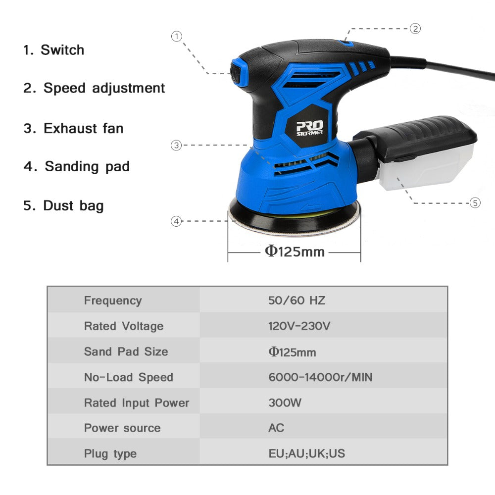 Electric Handheld Orbital Palm Sander Machine