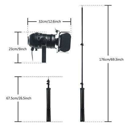 Adjustable Industrial Spotlight Work Floor Lamp