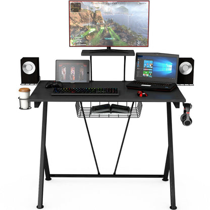 Large Corner Gaming Black Computer Desk 52"