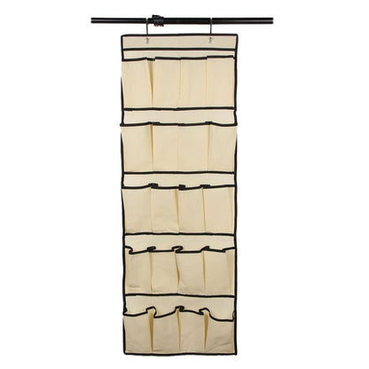 Premium 20 Pair Over Door Hanging Shoe Organizer Rack