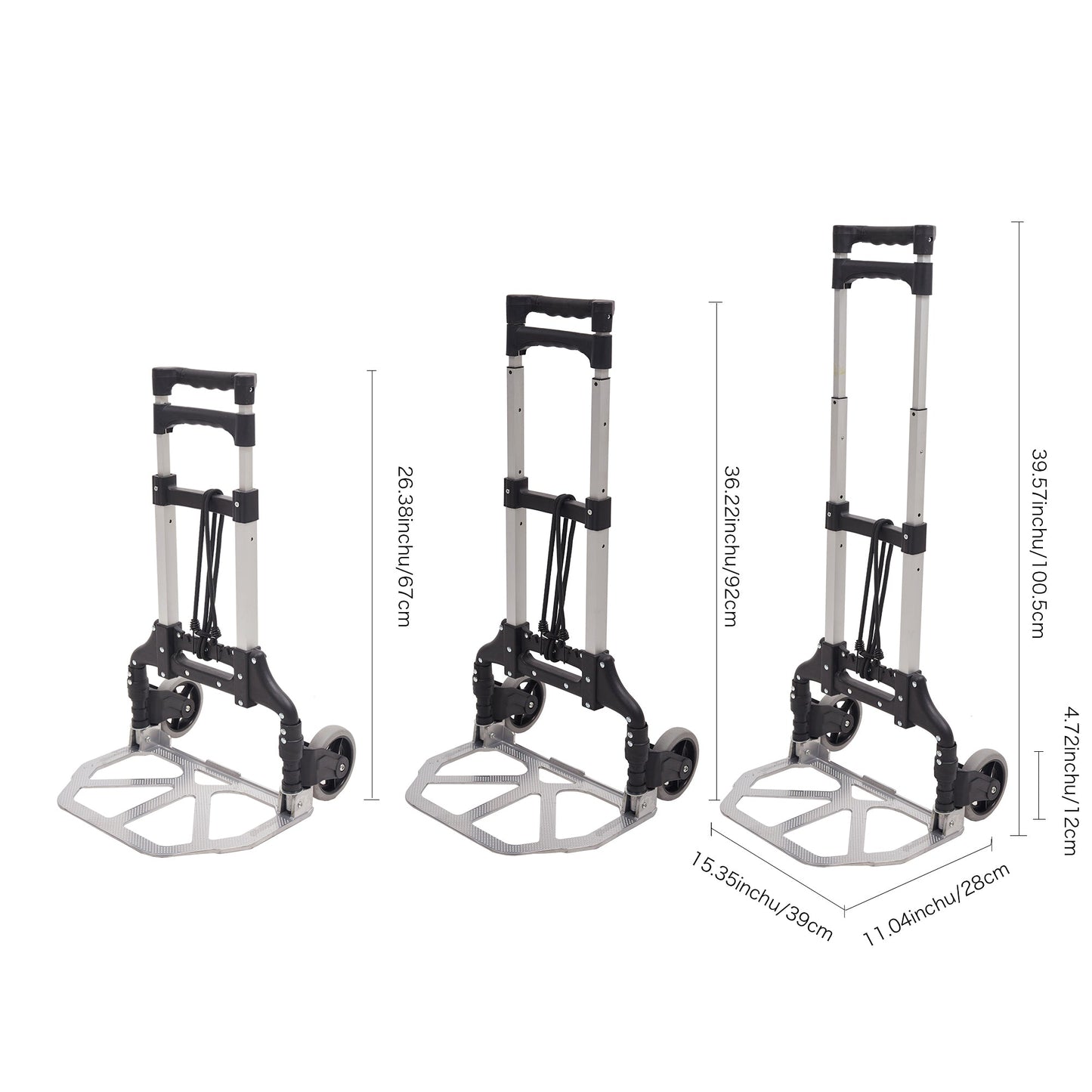 Heavy Duty Foldable Aliminum Hand Truck Dolly Cart