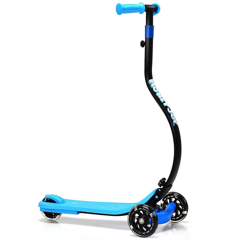 Kids Curved Foldable Riding Kick Scooter