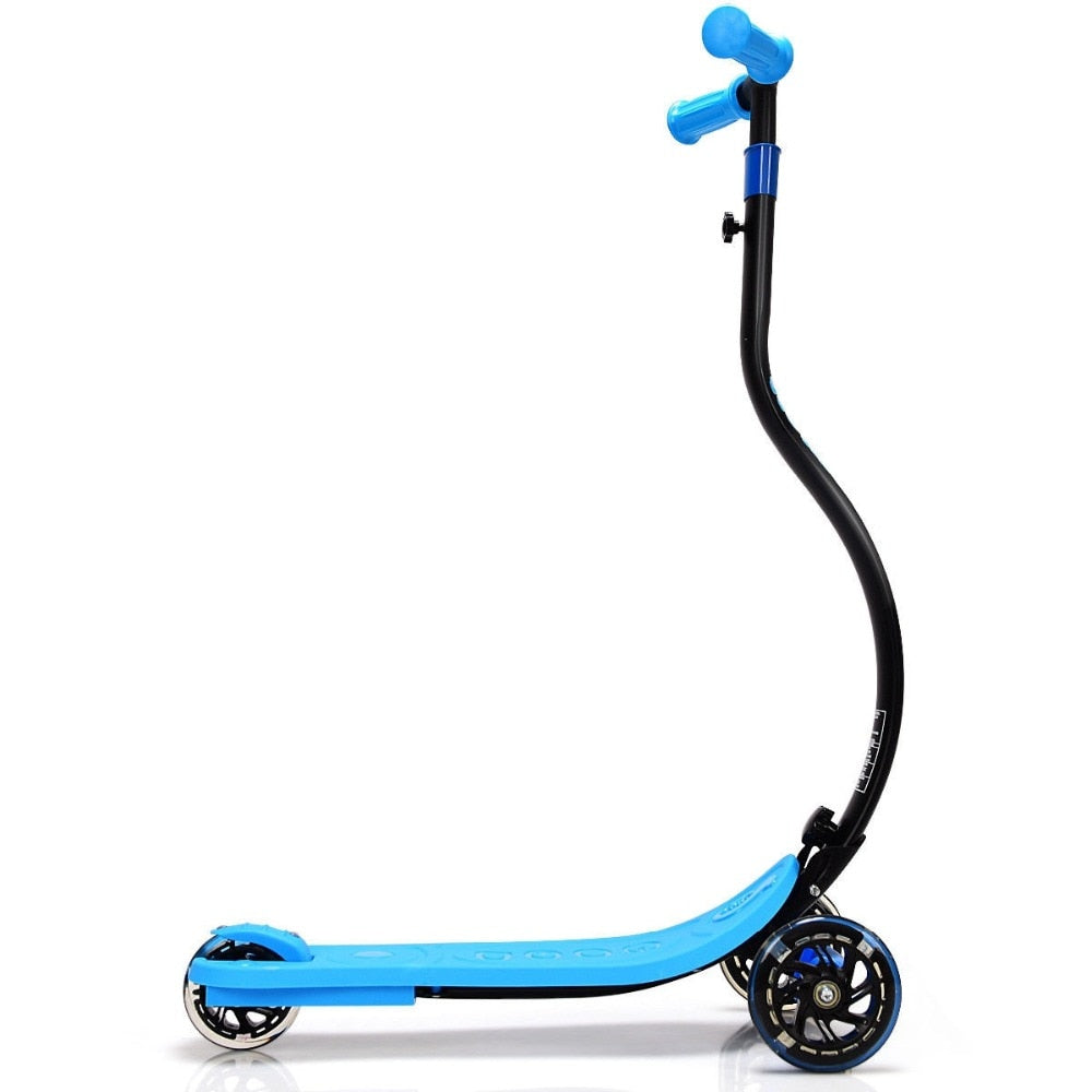 Kids Curved Foldable Riding Kick Scooter