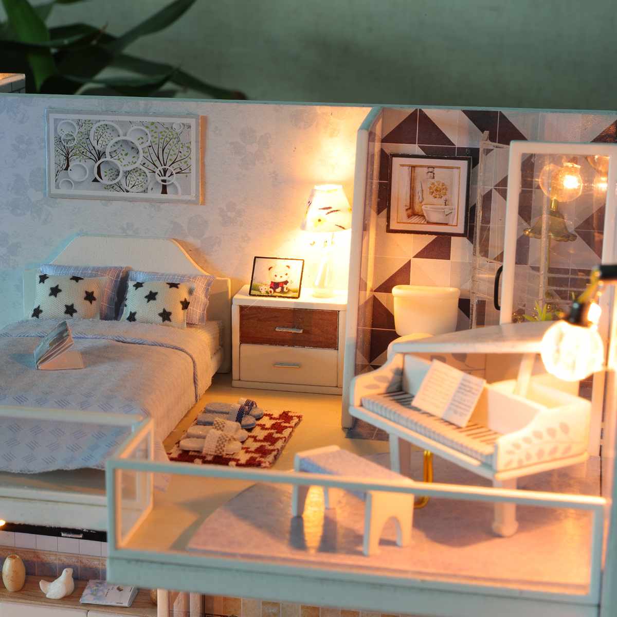 Large LED DIY Miniature Dollhouse Kit