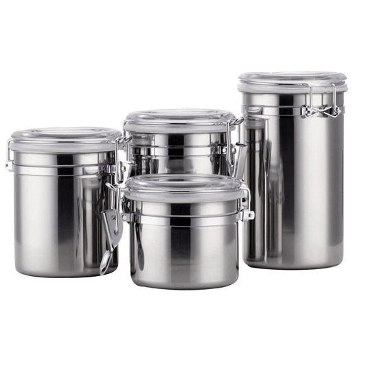 Stainless Steel Kitchen Storage Canister Set 4pcs