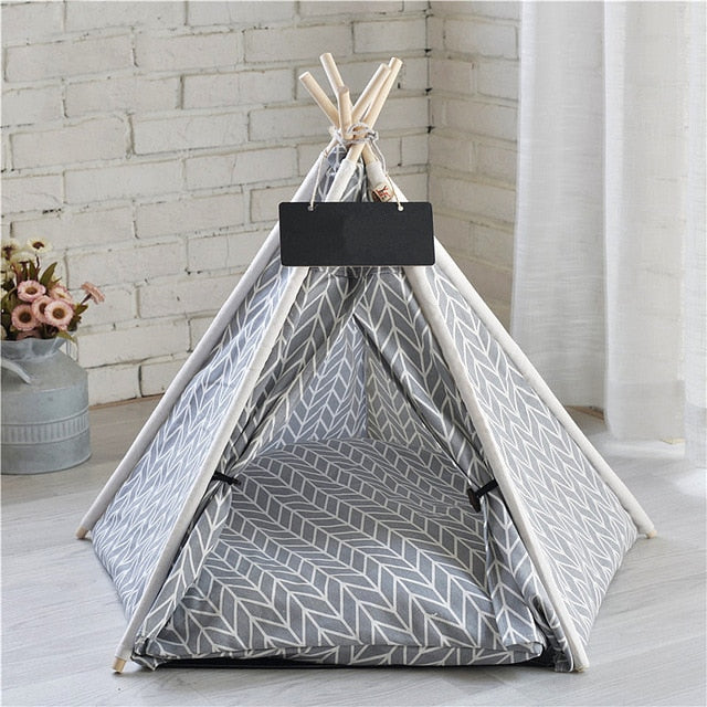 Large Pop Up Pet Dog Teepee Bed Tent