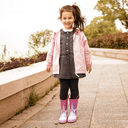 Comfortable Girls' Unicorn Waterproof Rain Boots