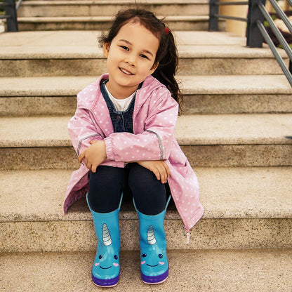 Comfortable Girls' Unicorn Waterproof Rain Boots