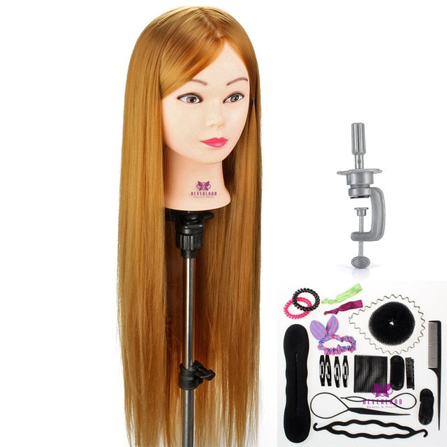 Ultimate Hair Styling Cosmetology Practice Mannequin Head With Hair.