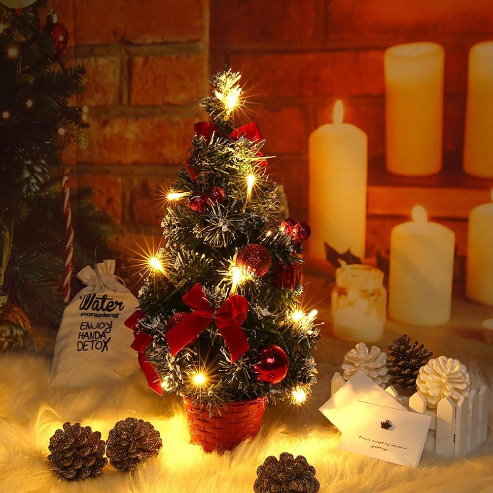 Small Prelit Artificial Tabletop Christmas Tree With Lights