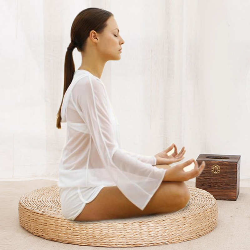 Natural Round Meditation Floor Pillow Cushion