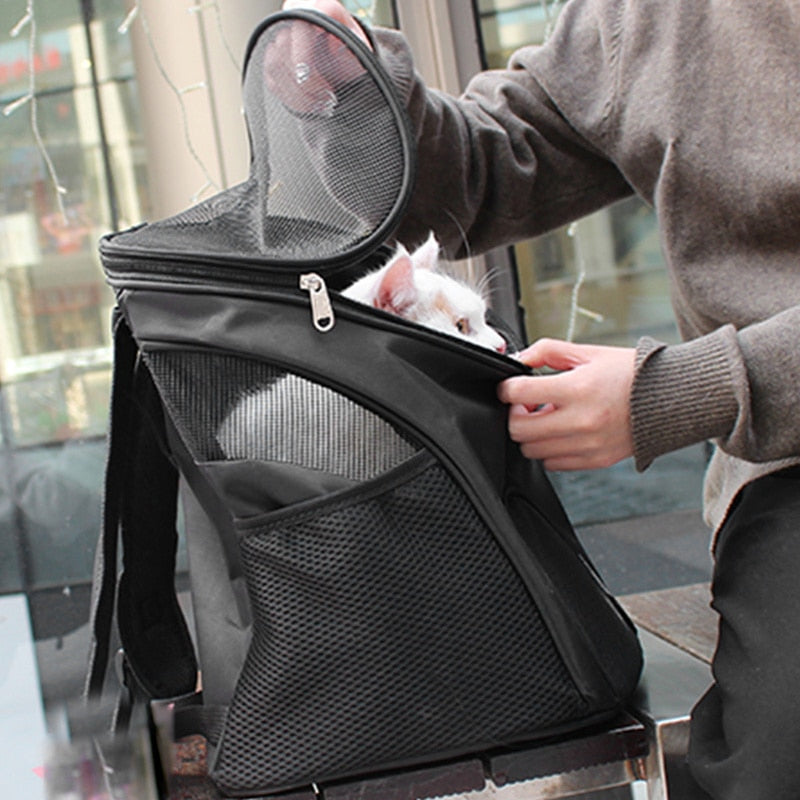 Large Spacious Clear Cat Carrier Travel Backpack With Window