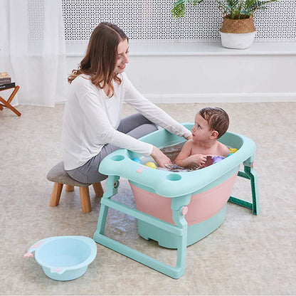 Large Portable Folding Collapsible Baby Bathtub