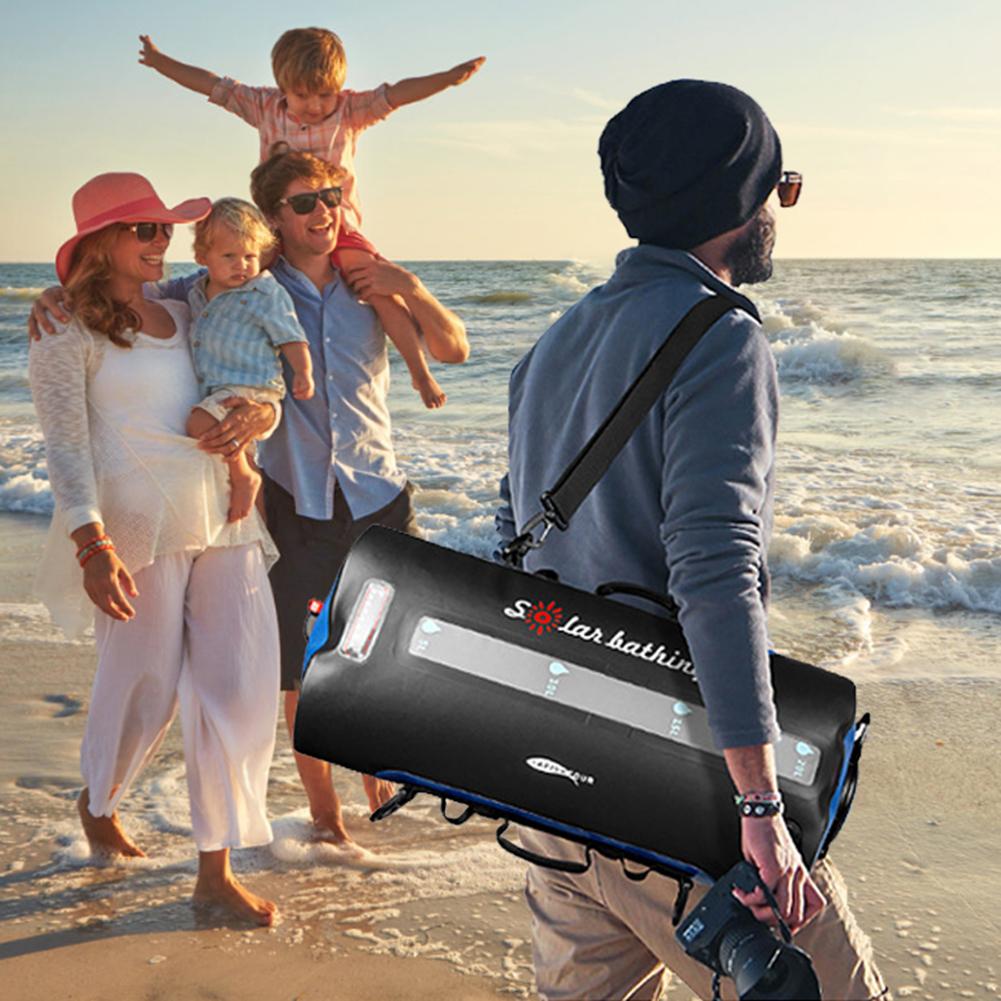 Large Outdoor Camping Solar Shower Bag With Pump