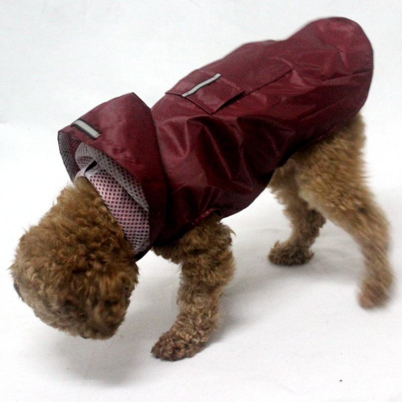 Heavy Duty Dog Raincoat Jacket With Hood