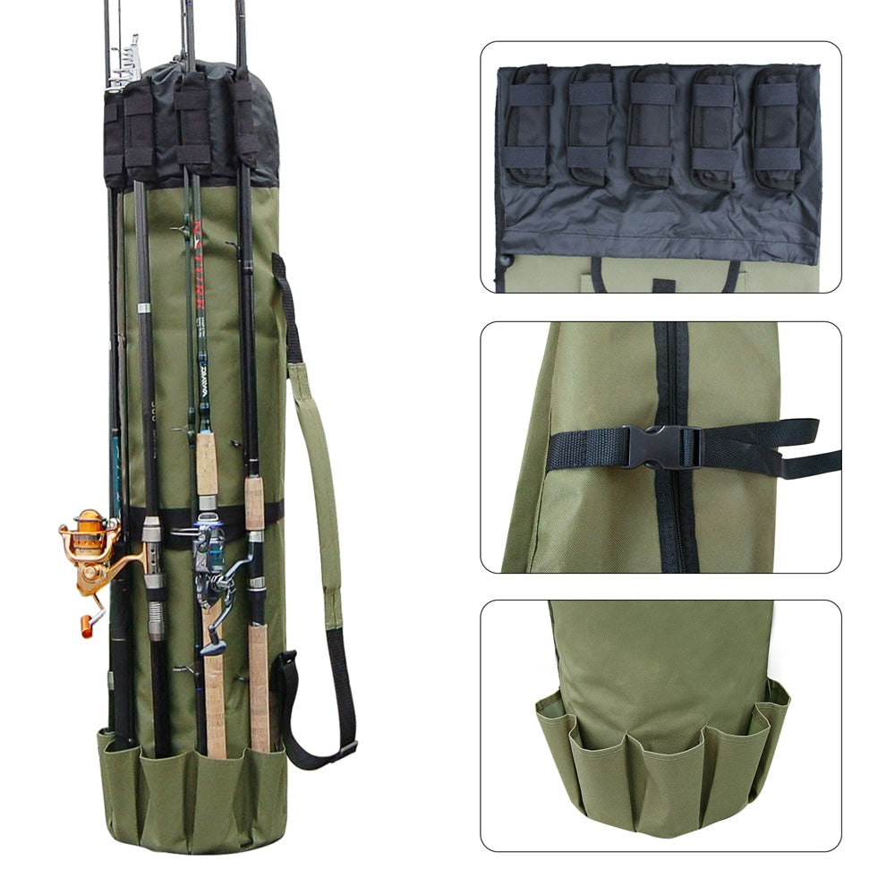 Fishing Tackle Rod Holder Backpack