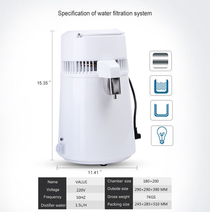 Premium Home Water Distiller Countertop Machine 4L