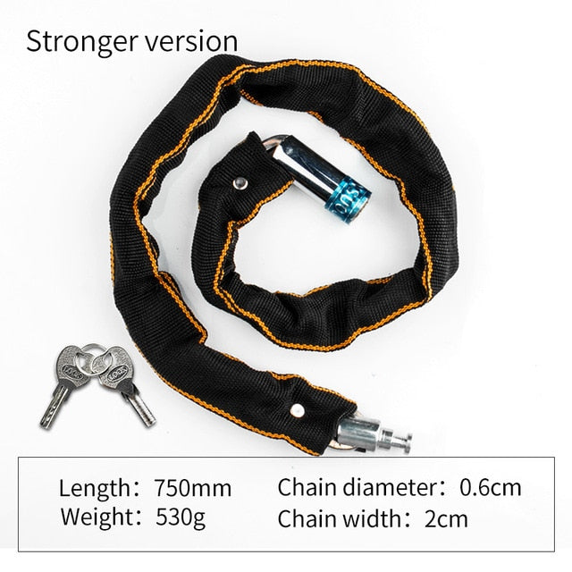 Foldable Bike Chain Cable Metal Lock