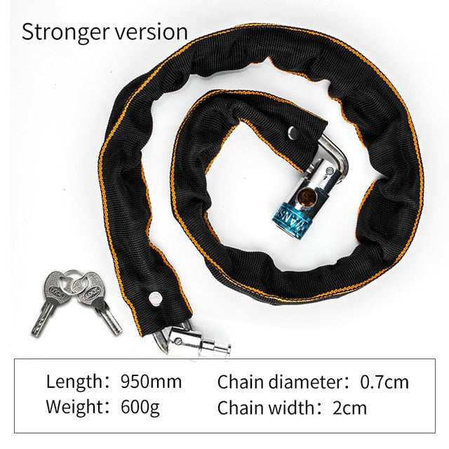 Foldable Bike Chain Cable Metal Lock