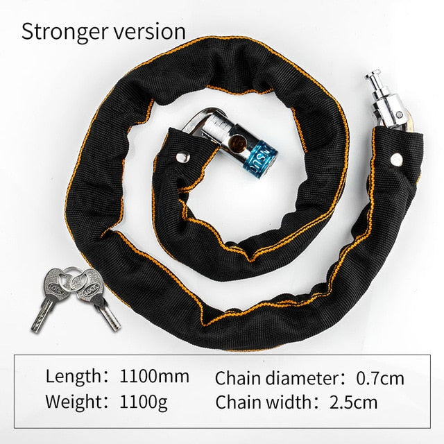 Foldable Bike Chain Cable Metal Lock