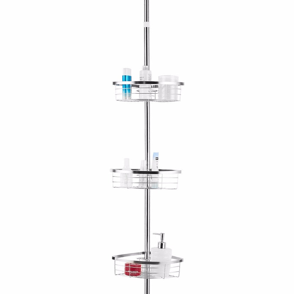 Tension Pole Standing Corner Shower Caddy