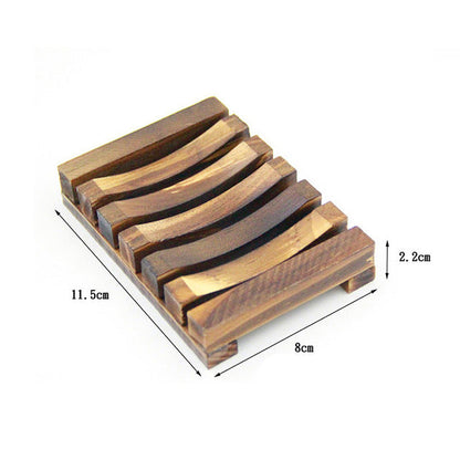 Wooden Shower Bar Soap Holder Dish