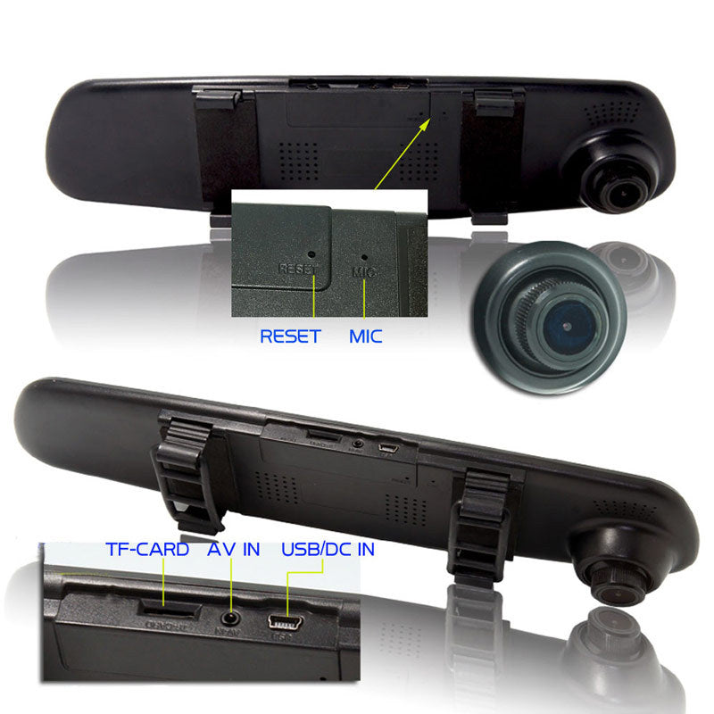 Backup Rearview Mirror Dash Camera For Car