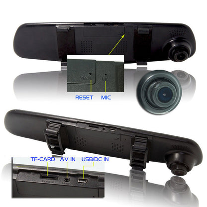 Backup Rearview Mirror Dash Camera For Car