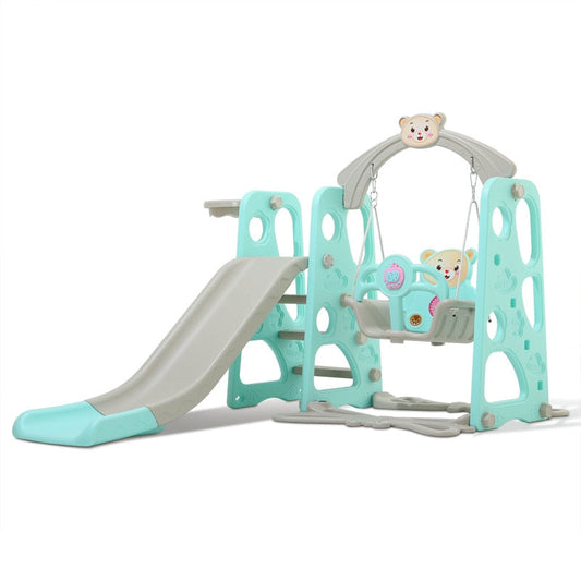 3 in 1 Kids Swing Set Playhouse With Slide