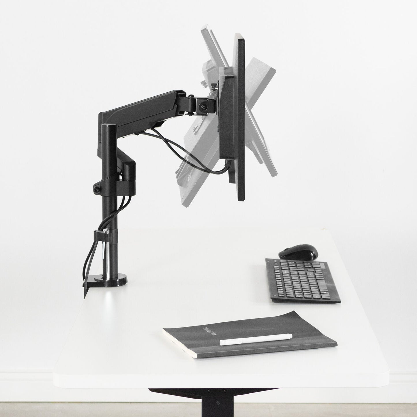 Adjustable Single Computer Desk Mounted Monitor Arm 17" - 32"