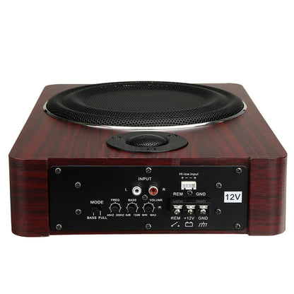 Premium Low Profile Car Powered Audio Subwoofer 8 in