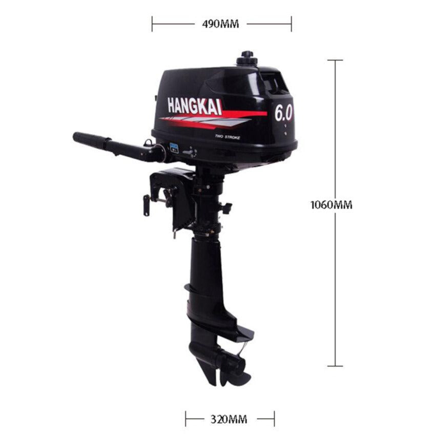 Premium Outboard 2 Stroke Fishing Boat Engine Motor 6 HP