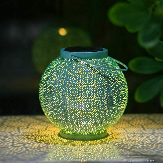 Outdoor Hanging Solar Powered Round Light Lanterns