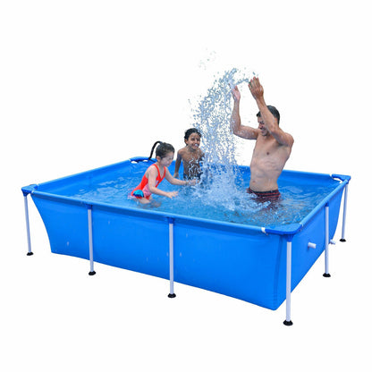 Large Outdoor Above Ground Rectangle Hard Sided Swimming Pool