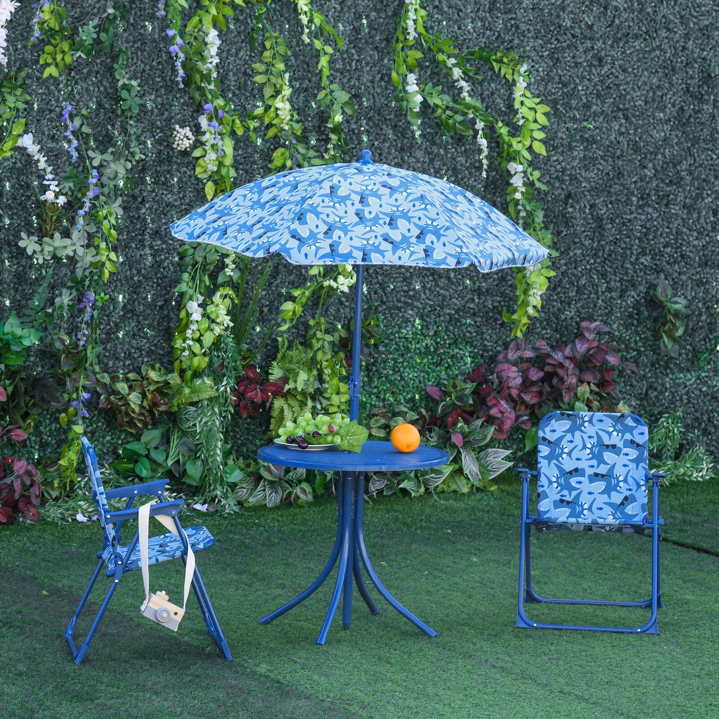 Kids Outdoor Picnic Bench Table Set With Umbrella