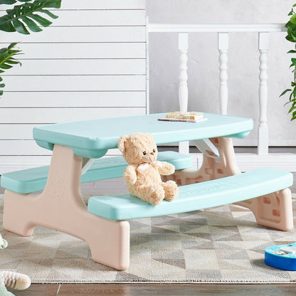 Large Kids Outdoor Plastic Picnic Bench Table