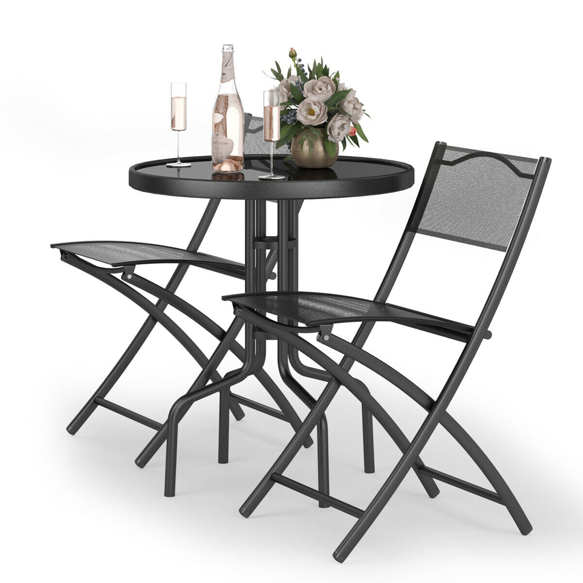 Outdoor Patio Table And Chair 3 Piece Bistro Set