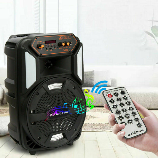 Large Portable DJ Bluetooth Party Box Speaker 8"