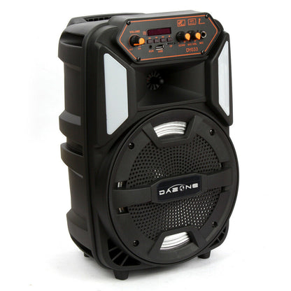 Large Portable DJ Bluetooth Party Box Speaker 8"