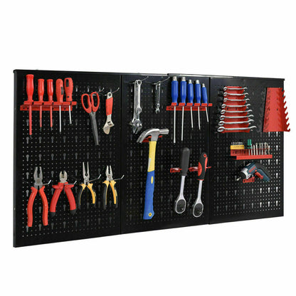 Large Garage Wall Tool Organizer Metal Pegboard 24" x 48"