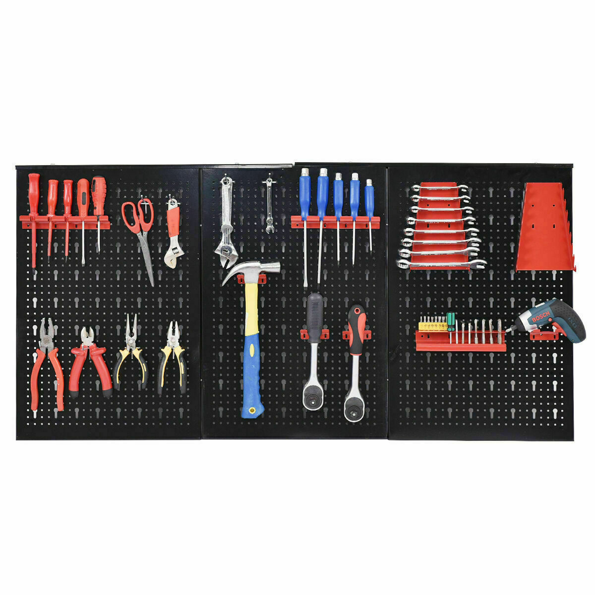 Large Garage Wall Tool Organizer Metal Pegboard 24" x 48"