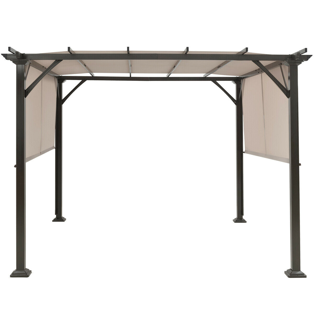 Large Outdoor Backyard Patio Garden Covered Pergola Canopy Kit 10' x 10'