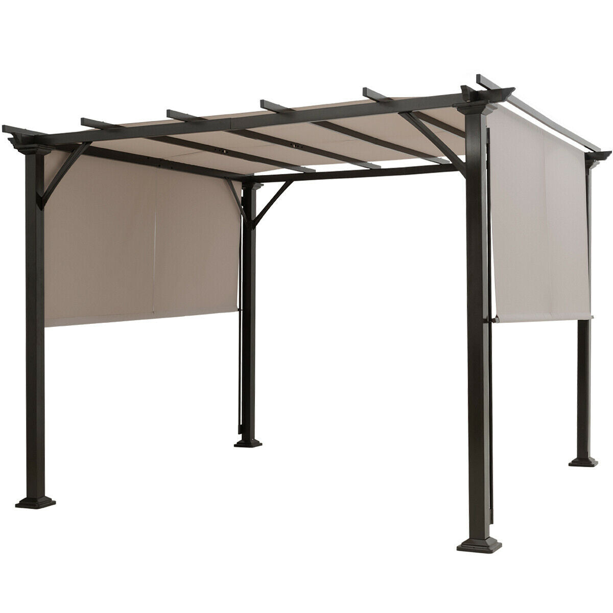 Large Outdoor Backyard Patio Garden Covered Pergola Canopy Kit 10' x 10'